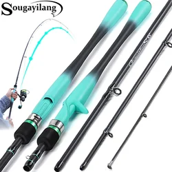 Sougayilang Fishing Rod 1.8/2.1m Carbon Fiber Spinning and Casting Rod Max Drag 10Kg Fishing Pole for Bass Pike Trout Fishing