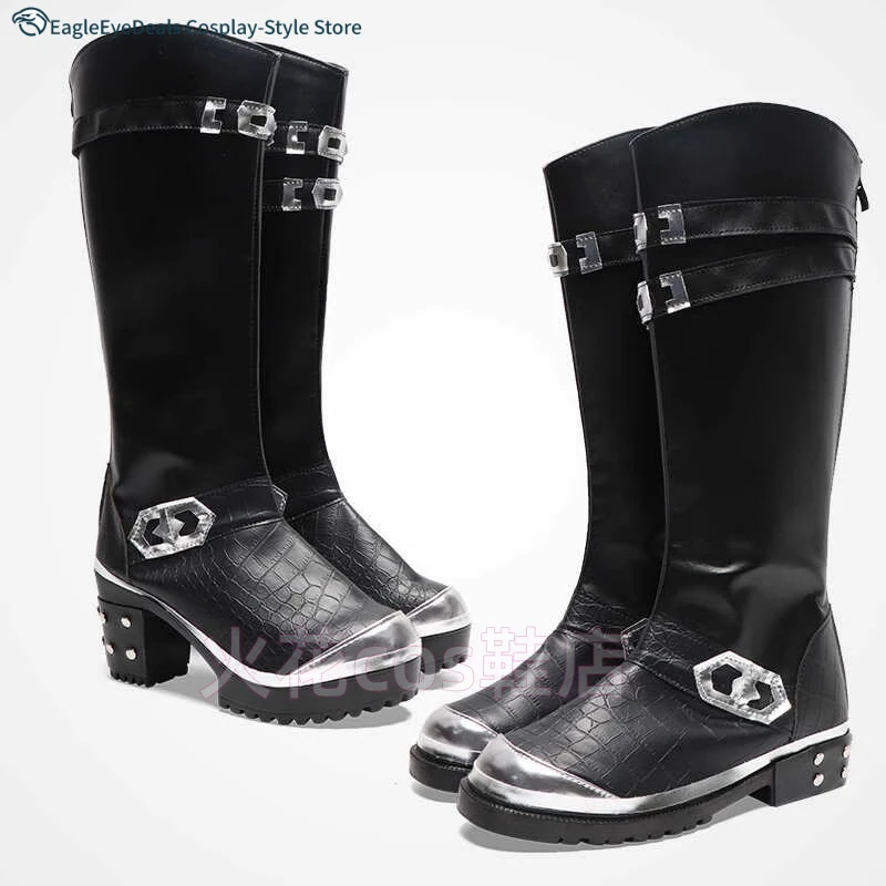 

Customizable Cosplay Shoes with Deep Space Night Mystery Qi Yu Design Large Size High Heels for Enhanced Height For Women Men