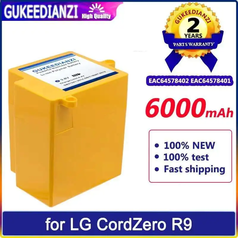 

Cordless Vacuum Cleaner Battery EAC64578402 EAC64578401 For LG Cordzero R9 R9MASTER 6000Mah Reliable Replacement Long-Lasting