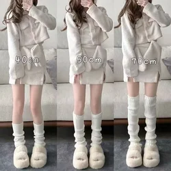 Hot Selling 70cm Women Sexy Long Knitting Leg Warmers Foot Cover Leg Warm Uniform Cosplay Sweet Lolita Girls Boot Pile Up Socks
