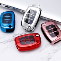 TPU Flip Key Car Key Case Cover for Hyundai I20 IX25 IX35 IX45 I10 I20 I30 HB20 Elantra Solaris Sonata Santa Fe Sport Tucson