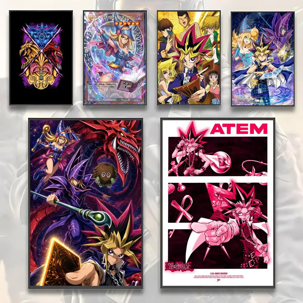 High-octane Anime Games Y-Yu-Gi-Oh Poster Home Living Bed Room Bar Hallway Sticky Wall Art Printing Aesthetic Decor
