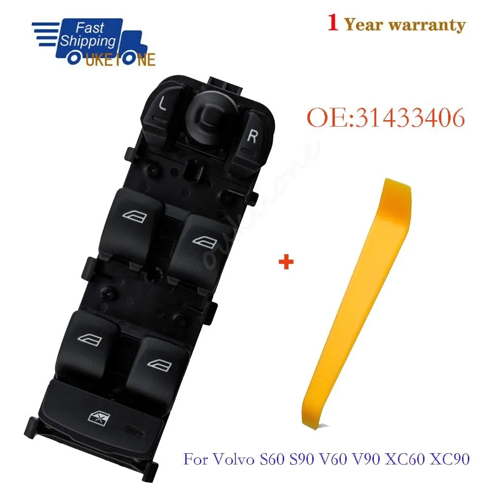 

31433406 Для Volvo S60 S90 V60 V90 XC60 XC90 Передний левый электрический переключатель стеклоподъемника, регулятор управления, кнопка, детали