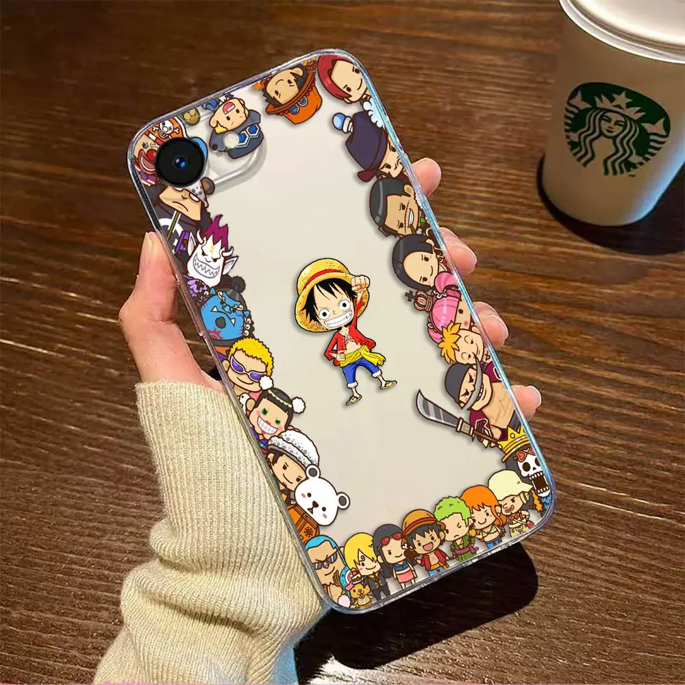One P-Piece Monkey D Luffys Zoro Clear Phone Case For Redmi Note 15 14 13 12 11 11T 11S 10 9 10S 9S 8 Pro Max Plus Case Cover