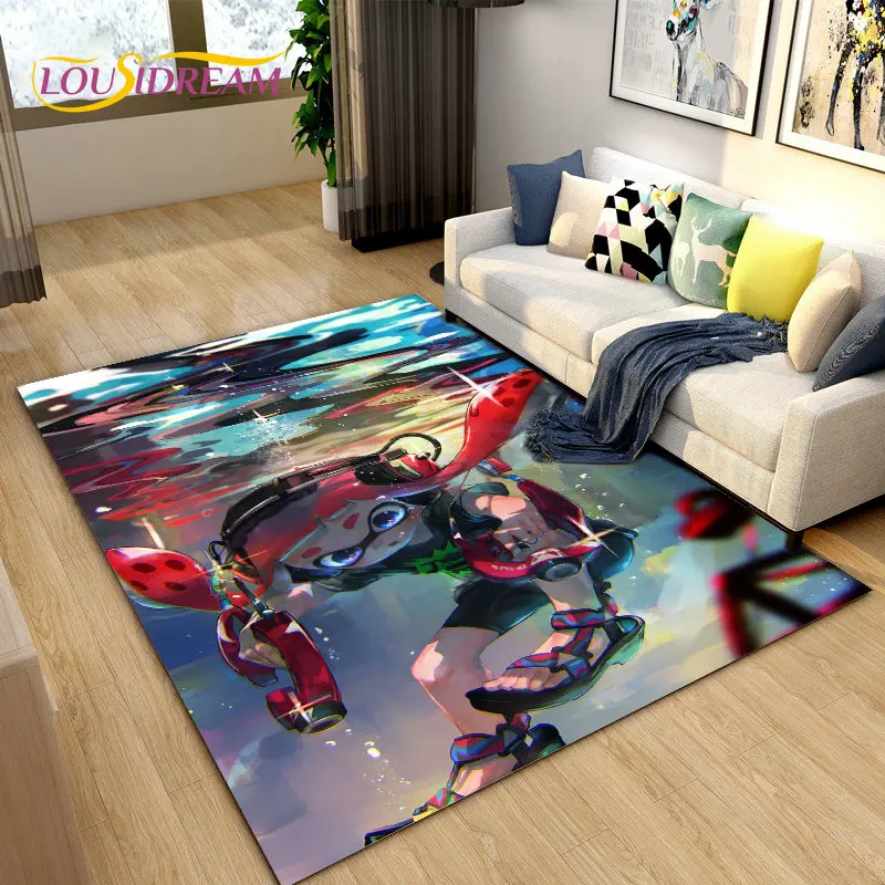 

PC Splatoon,Game Gamer Cartoon Area Rug,Carpet Rug for Living Room Bedroom Sofa Doormat Decoration, Kids Play Non-slip Floor Mat