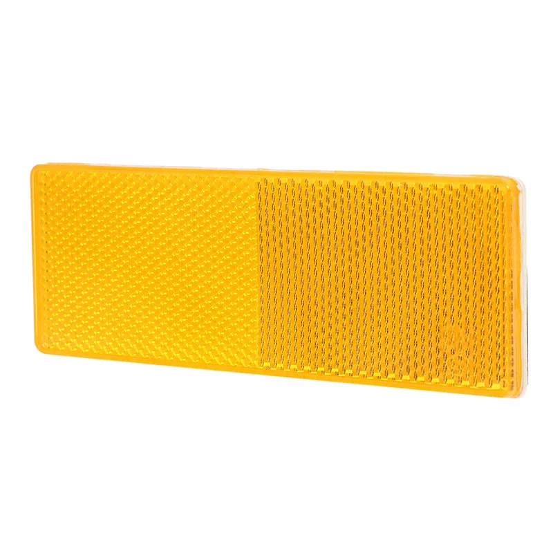 2 uds rojo/blanco/naranja camión motocicleta adhesivo rectángulo Reflector de plástico placa de advertencia reflectante pegatinas señal de seguridad