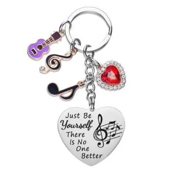 New Music Just Be Yourself Stainless Steel Keychain For Men And Women Inspiring And Caring Pendant Wholesale