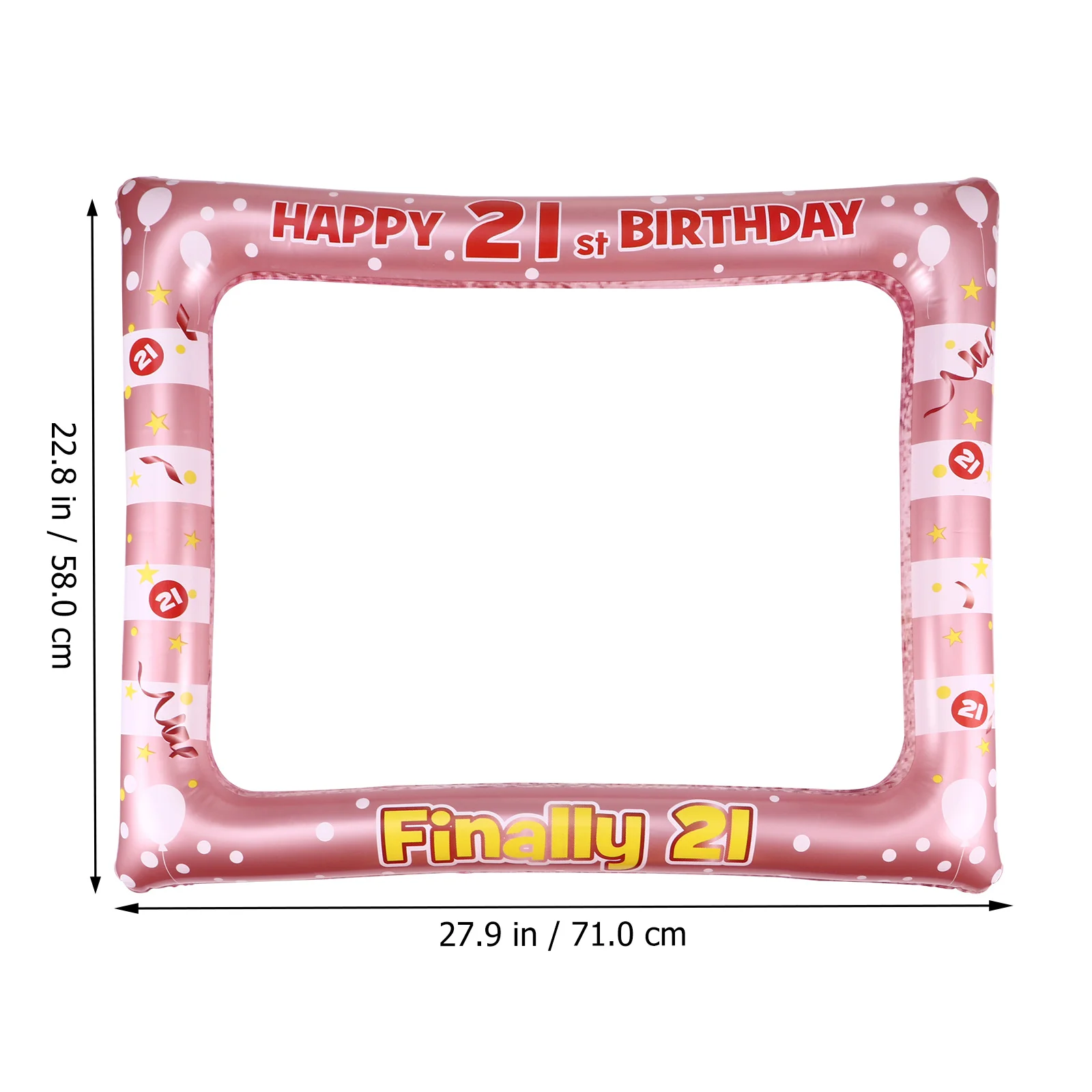 

1Pcs Birthday Inflatable Photo Frame PVC Party Photo Booth Frame for Age 21 Special Moment Recorder Fun Accessory