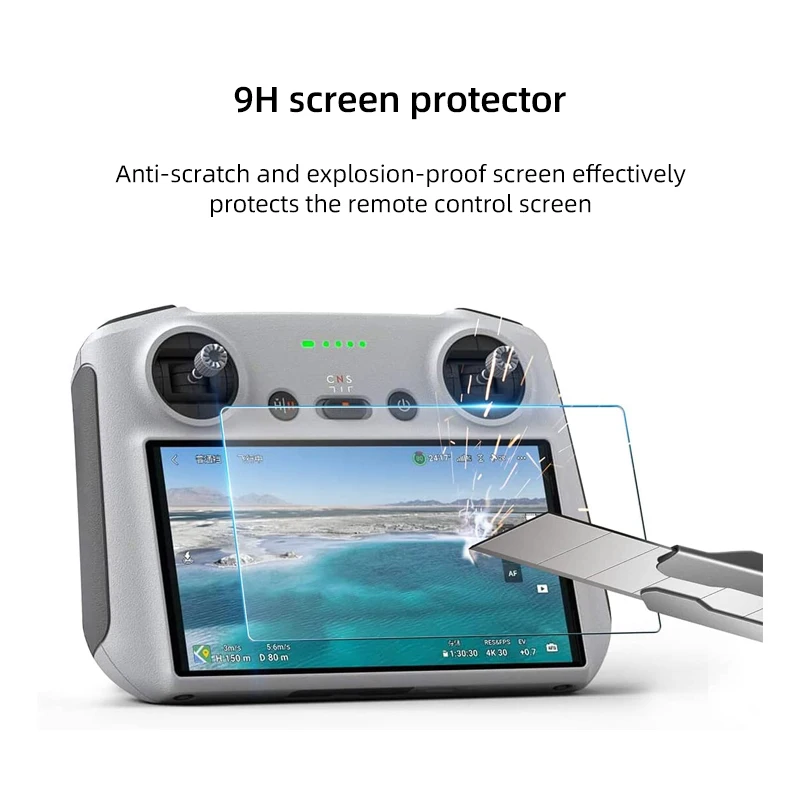 2pcs Protective Film for DJI Mini 3 /3 Pro Mini 4 Pro HD Glass Screen Protector Anti-Scratch Screen Film RC 2 Remote Accessories