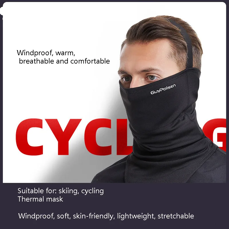 New Windproof Skiing Neck Shield Anti-cold Motorcycle Cycling Face Mask Velvet Elastic Skiing Thermal Mask Scarf Protect Neck