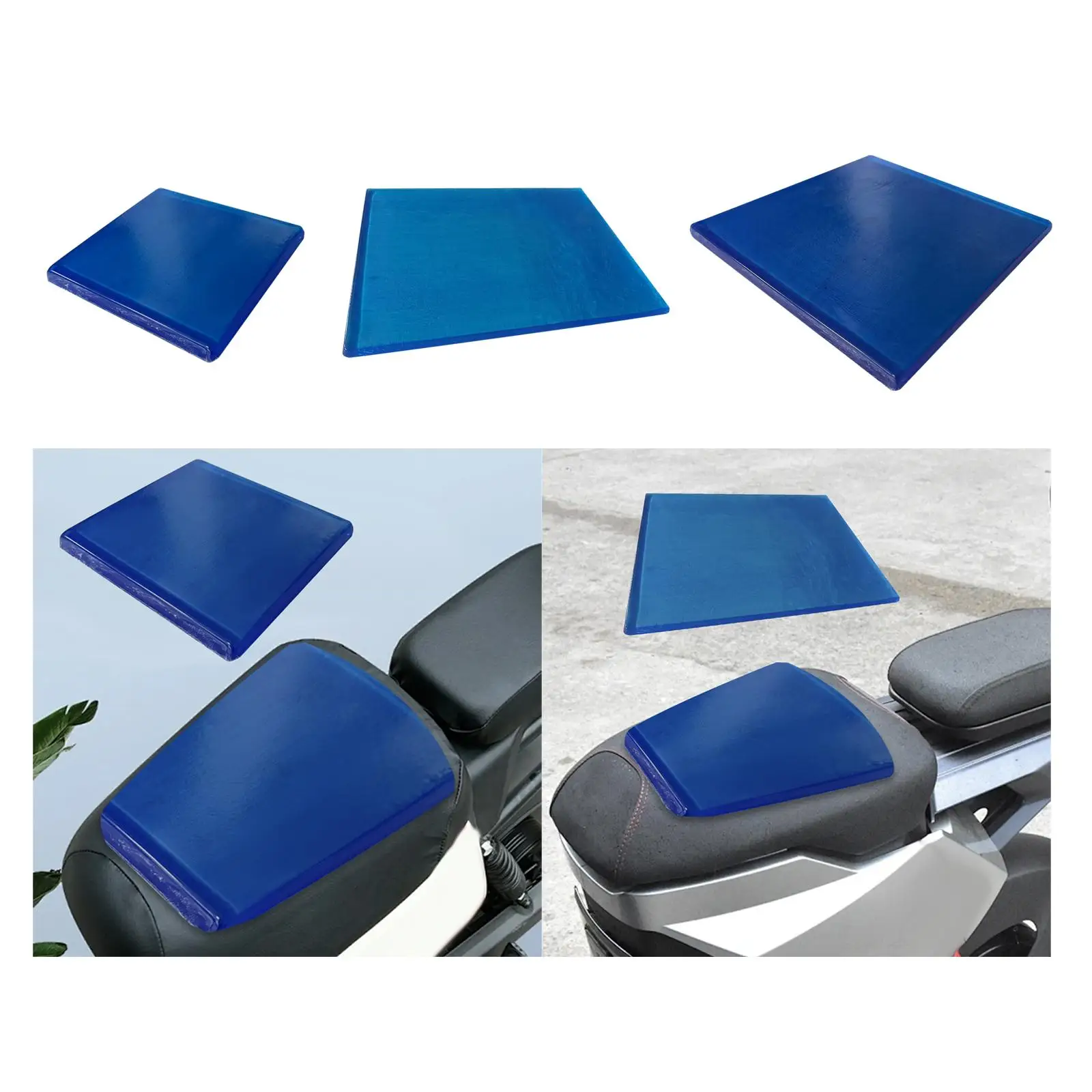 Shock Absorbing Gel Seat Pad for Motorcycle Bicycle Car Truck Chair Cooling Comfortable DIY Trim Cushion Mat