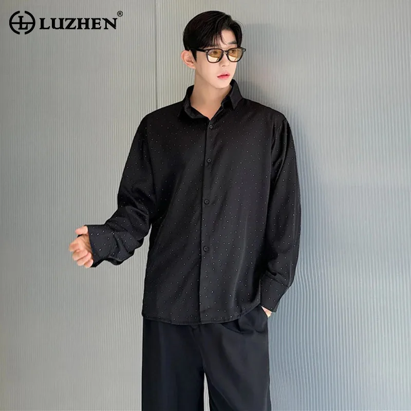 

LUZHEN 2024 Autumn New Fashion Elegant Long Sleeve Shirts Original Stylish Korean High Quality Clothing Men's Blouses LZ4701