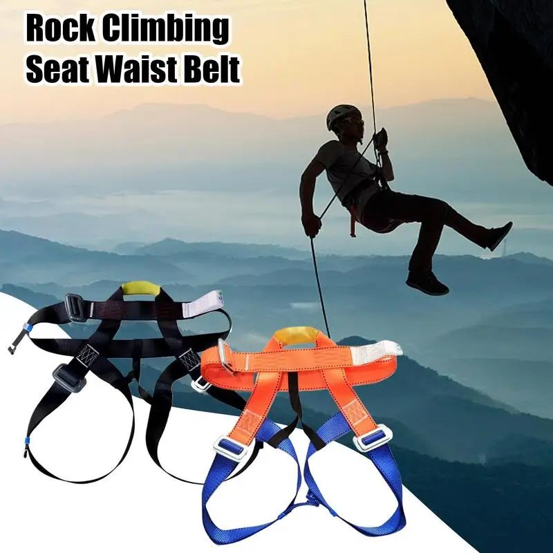 

Climbing Harness Half Body Safety Belt Rappelling Equip Climbing Gear Thick Comfortable Men Mountaineering Harness for Roofing