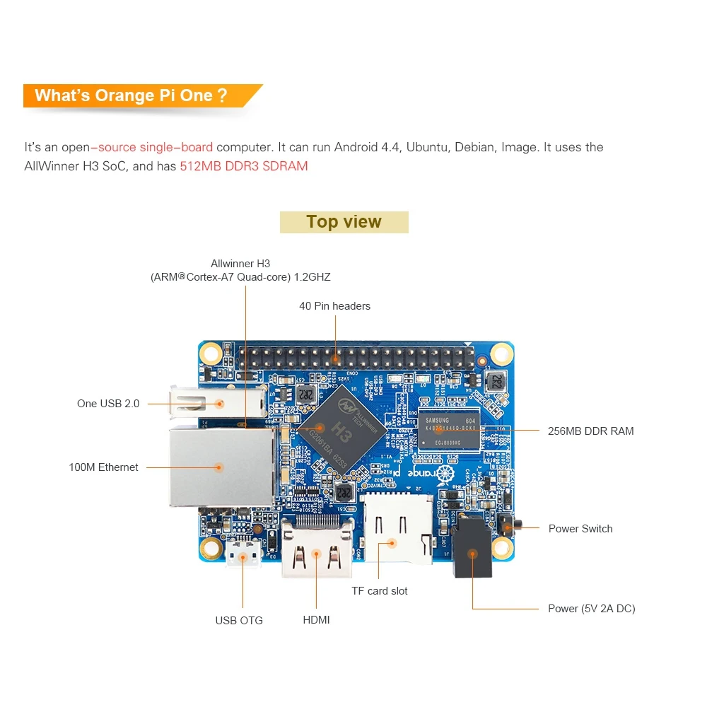 Imagem -04 - Laranja Pi-mini pc Plus Allwinner h3 Executar Android Ubuntu Debian Suporta Netflix Linux e pc Plus