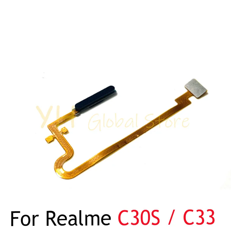 Lector de huellas dactilares para OPPO Realme C30S/C33, Sensor de identificación táctil, tecla de retorno, botón de inicio, Cable flexible, piezas