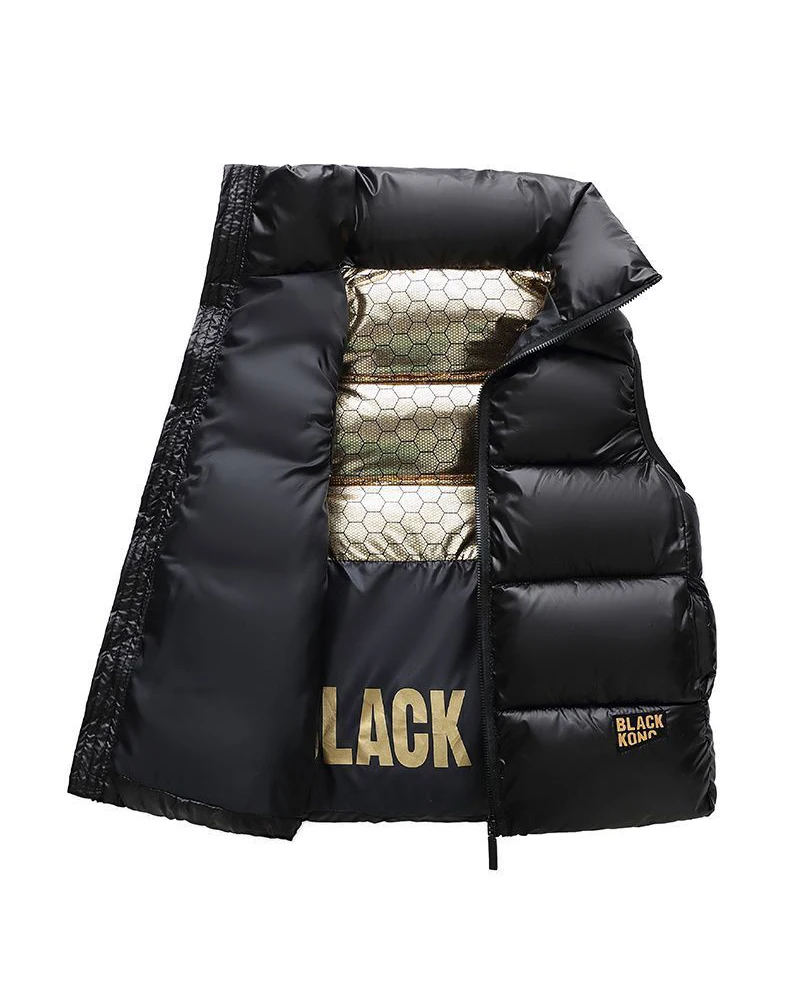 

Children's Vest Black Gold Thickeneded Cotton Outwear for Boys and Girls Autumn and Winter Outer Wear Inner Wear Hot Gold Warm Cardigan Vest Trendy