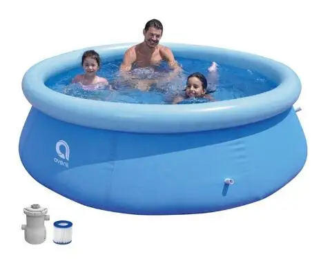 

Jilong Avenli 17792 Prompt Set Pool Marin Blue Adult Plastic Family Swimming Pool 2.4m X 63cm