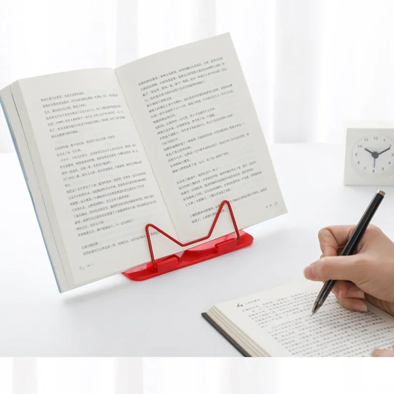 1 adet taşınabilir katlanabilir ayarlanabilir Bookend standı okuma kitap standı belge tutucu baz okuma kitap rafı Bookend okuma