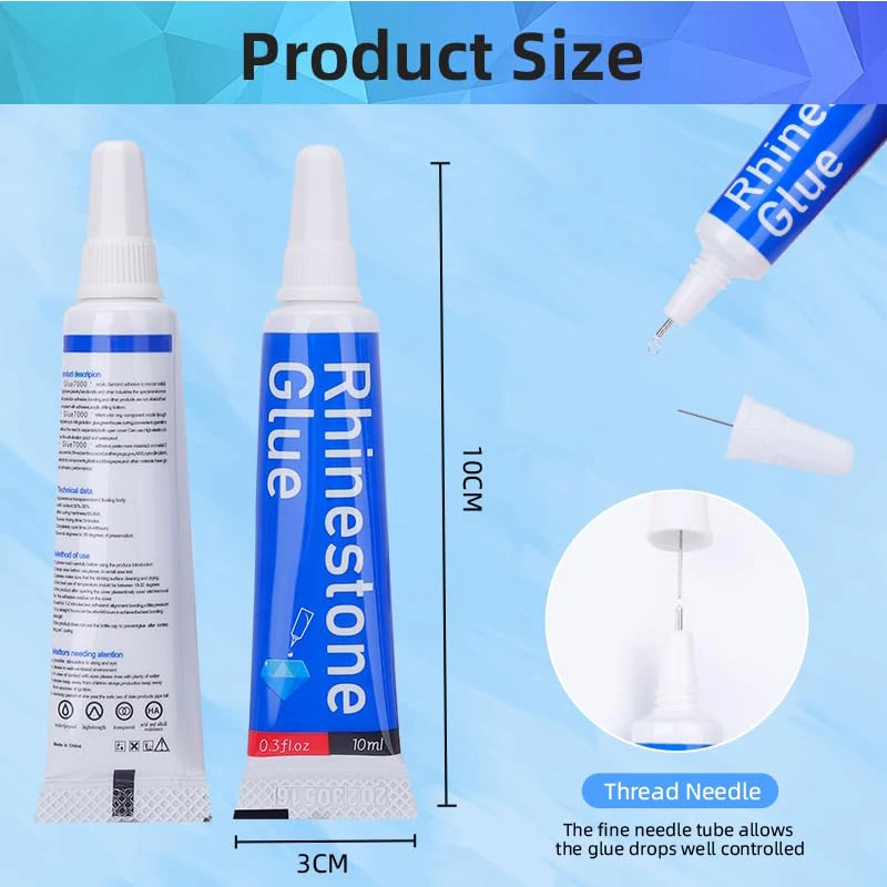 10/15/110ml Clear Glue Rhinestone Clothing Fabric glue Adhesive Glass Plastic Glue Point Diamond Jewelry DIY With Applicator