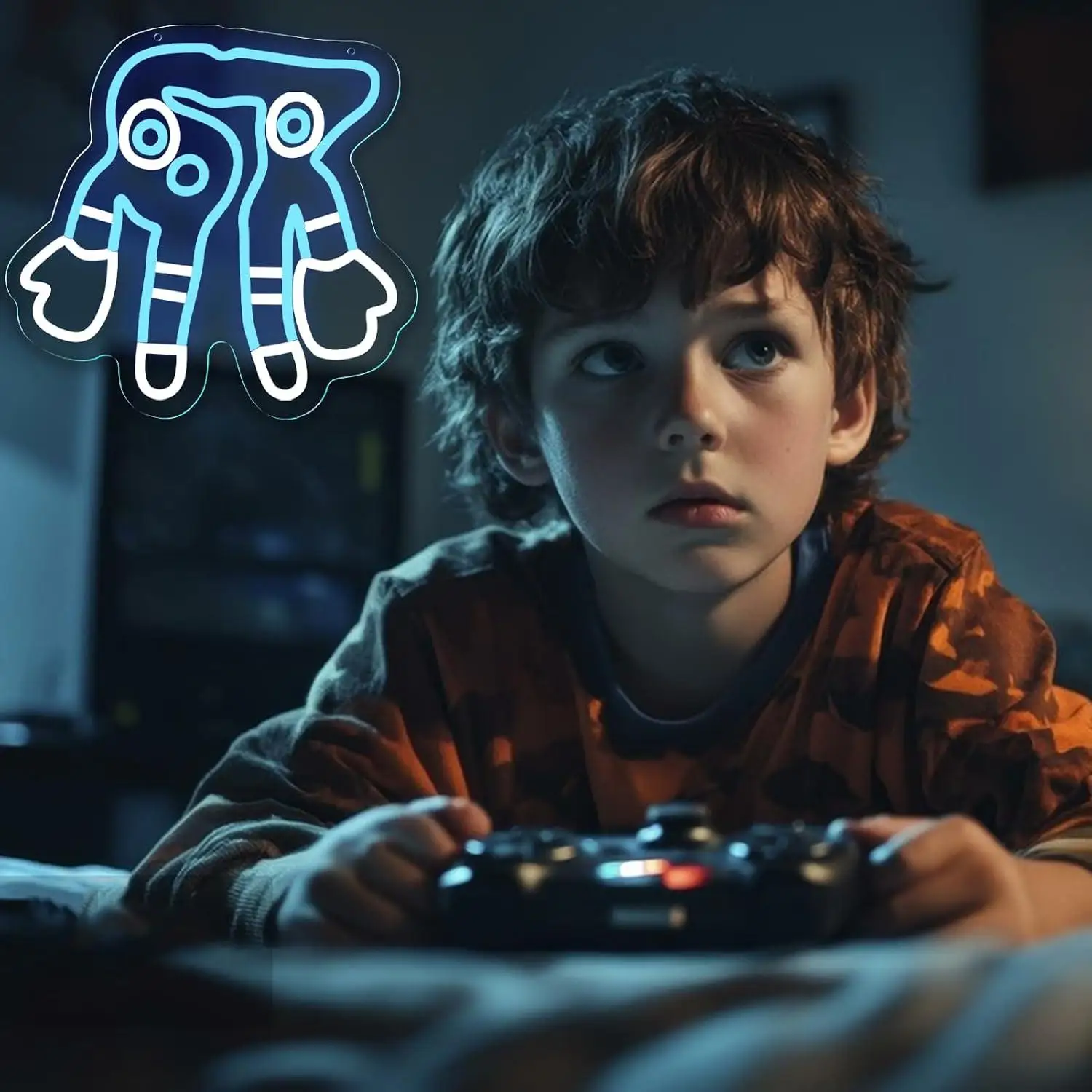 Cartoon Game Figure Shaped Neon Sign USB Dimmable LED Lights For Gaming Room Teen Bedroom Bar Cafe Club Wall Decoration Gifts