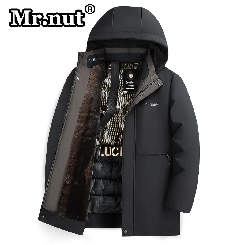 Mr.nut Men\'s Fashion Winter Cotton-padded Jacket Thermal Thickening Windbreak Outdoor Jackets Hooded Male Coat Casual Loose Tops