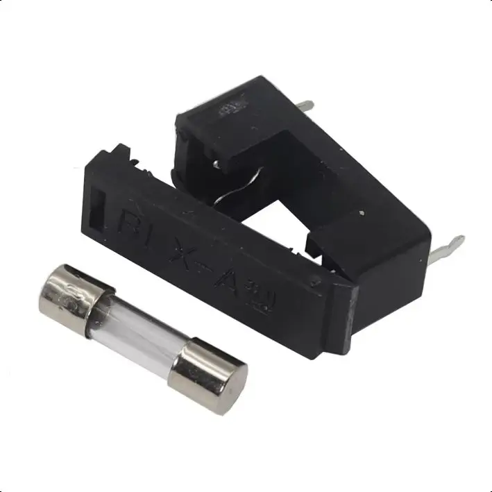 【20Set】BLX-A Black Cover PCB Panel Mounting Fuse Base With 5x20mm 0.1A 0.2A 0.3A 0.75A 1A 2A 3A 4-8A 10A 20A 30A Tube Fuse