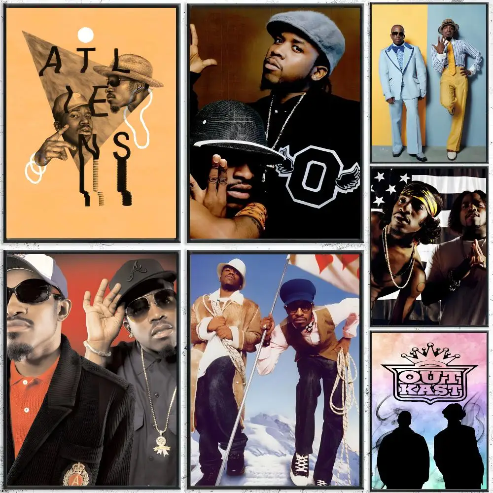 Hip Hop O-OutKast Band Poster HD Waterproof Self-Adhesive Wall Art – Multi-Scene Use Top Gift Pick