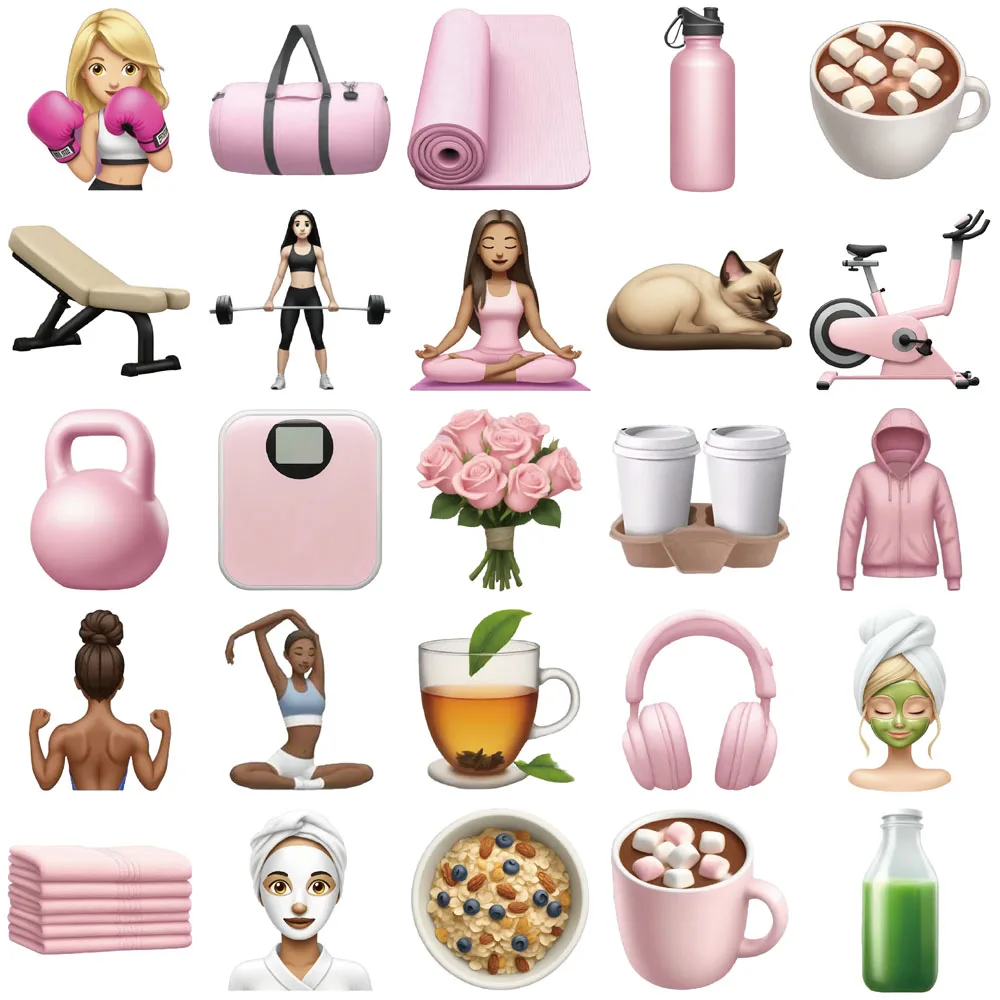 50PCS creative GYM  sticker helmet decoration DIY phone case water cup personalized waterproof sticker