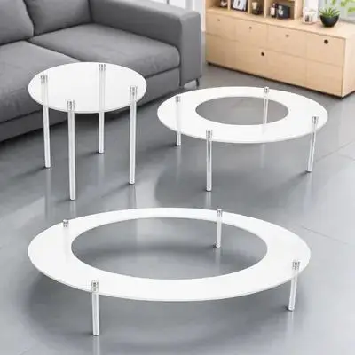 

Clear Acrylic Cake Stand 1 Set 3 Layers Black 5cm 7cm 10cm Pins Food Display Risers Buffet Party Wedding Shelf Storage