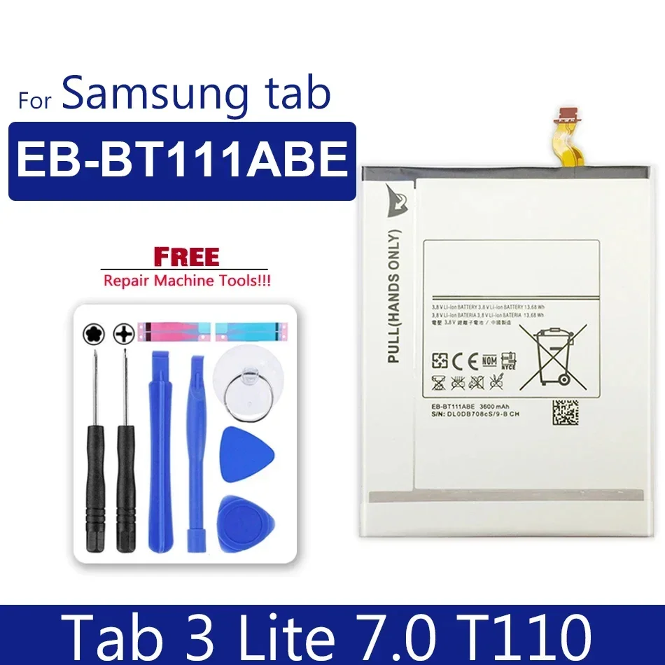 Tablet Battery For Samsung Galaxy Tab 3 Lite 7.0 3G SM-T111 T110 T115  EB-BT111ABE 3600mAh with Track Code