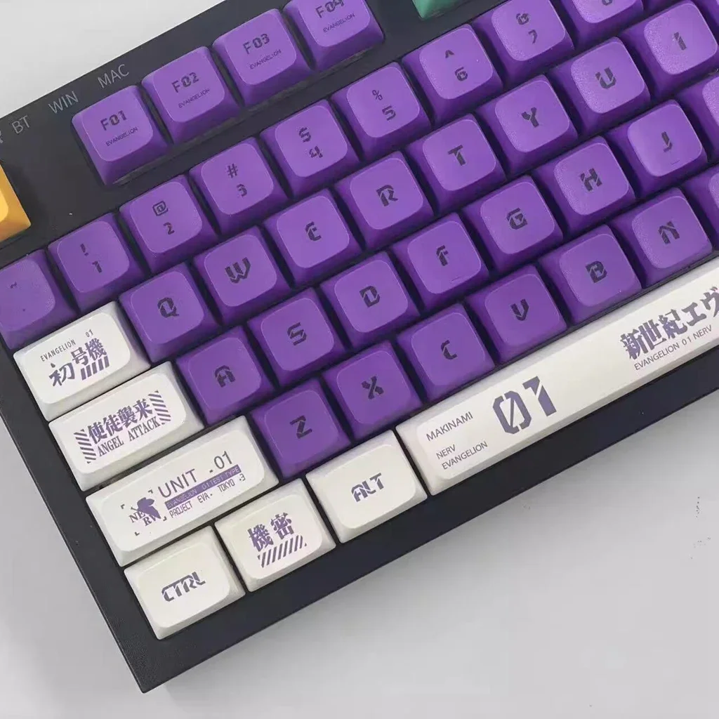 134 Keys EVA unit 01 Zero 02 XDA Profile Keycaps Japanese Anime Key Cap For Mechanical Keyboard Kit Cherry MX Switch Keycap Caps