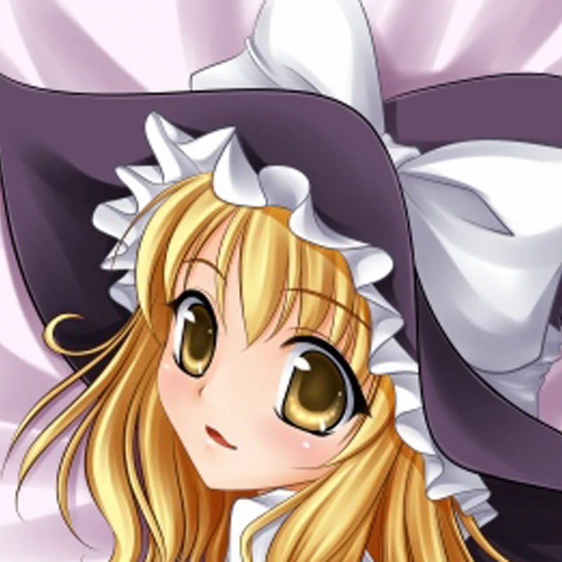 Marisa Kirisame Anime Dakimakura Pillow Cover Double Sided Print Hugging Body Pillow Case Multi Size 120-180cm