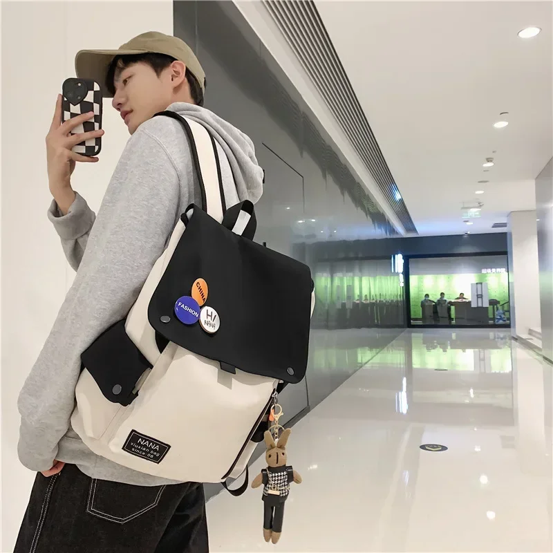 Hot Sale Fashion College Student Backpack Korean Large Capacity Cute Student School Bag for Teens Outdoor Travel Backpack Laptop