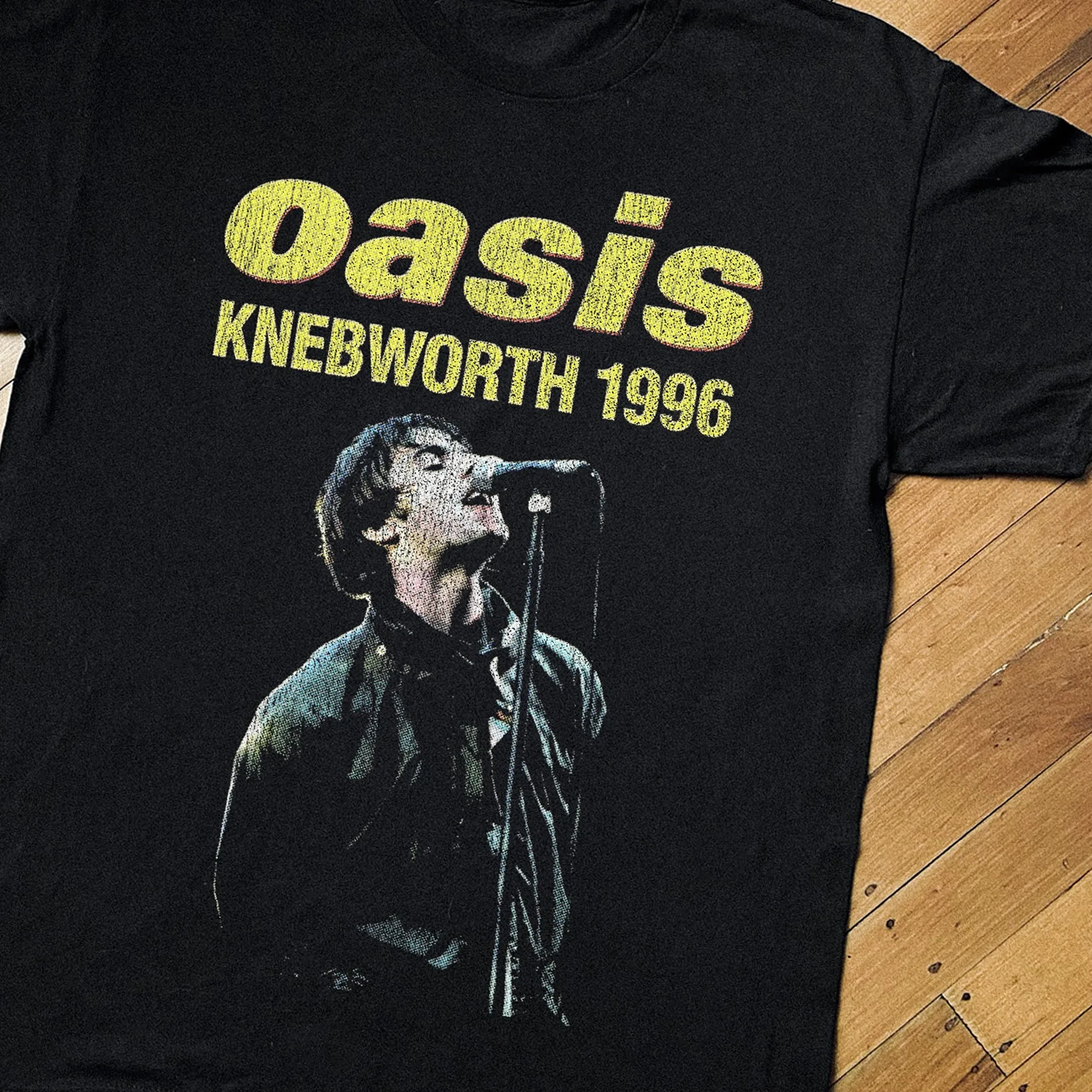 Oasis Live From Knebworth 1996 Band Graphic Tee Cotton Men Women T-Shirt Vintage Streetwear
