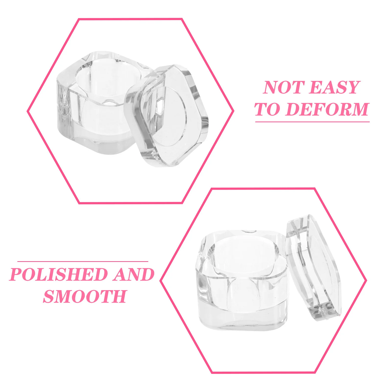 

Nail Art Manicure Glass Cup Durable Stable Small Size for Mixing Liquid Powder Acrylic Prevent Impact Crystal Cup