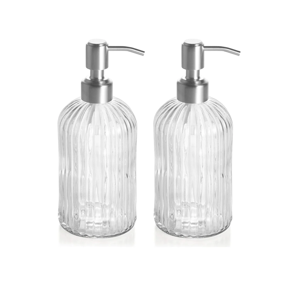 hand sanitizer bottle 18Oz Glass Soap Dispenser with Rust Proof Stainless Steel