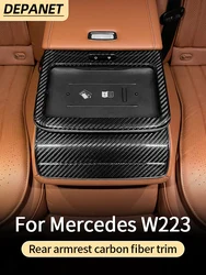 Trim for 2021~2025 Mercedes w223 S series class carbon fiber control center covers S400 S450 S550 S480 maybach amg accessories