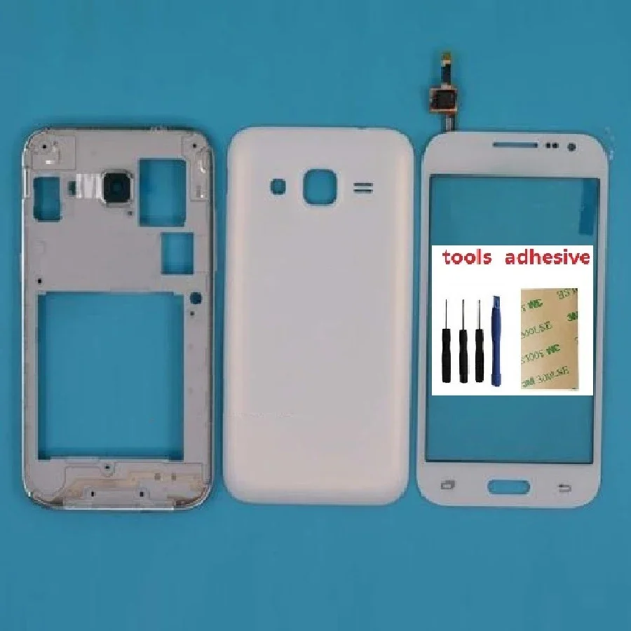 For Samsung Galaxy Grand Prime SM-G361F G361H Touch Screen Digitizer+Housing Front Chassis Frame+Battery Cover+Kits