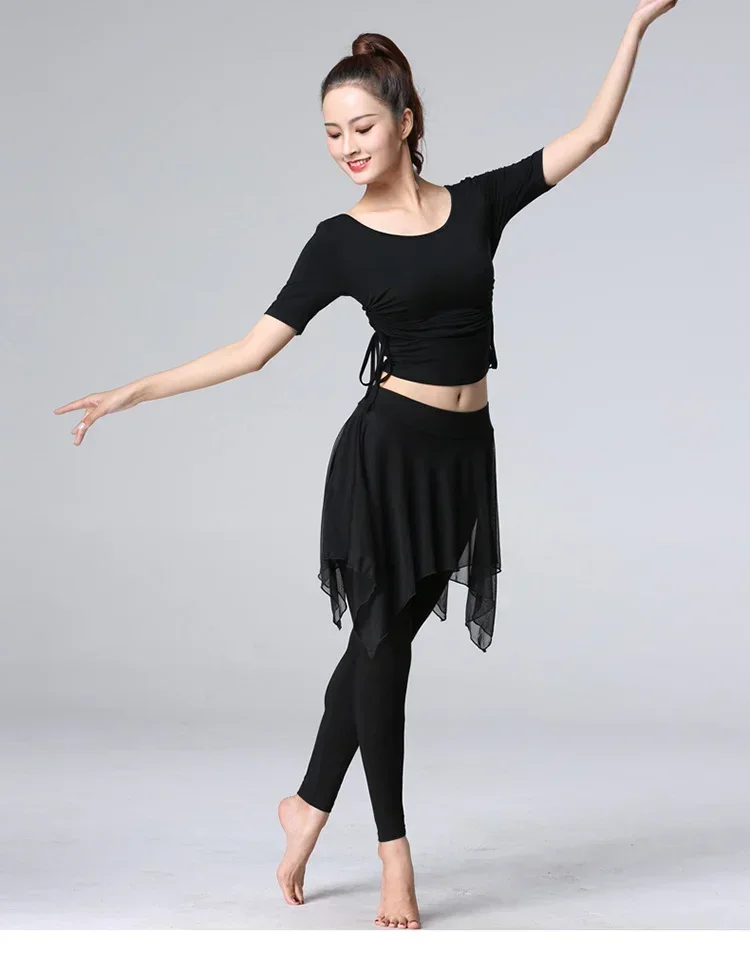 Belly Dancing Pant Latin Dance Pant Skirt Modal Training Pant Dress Irregular Latin Dance Trousers for Women