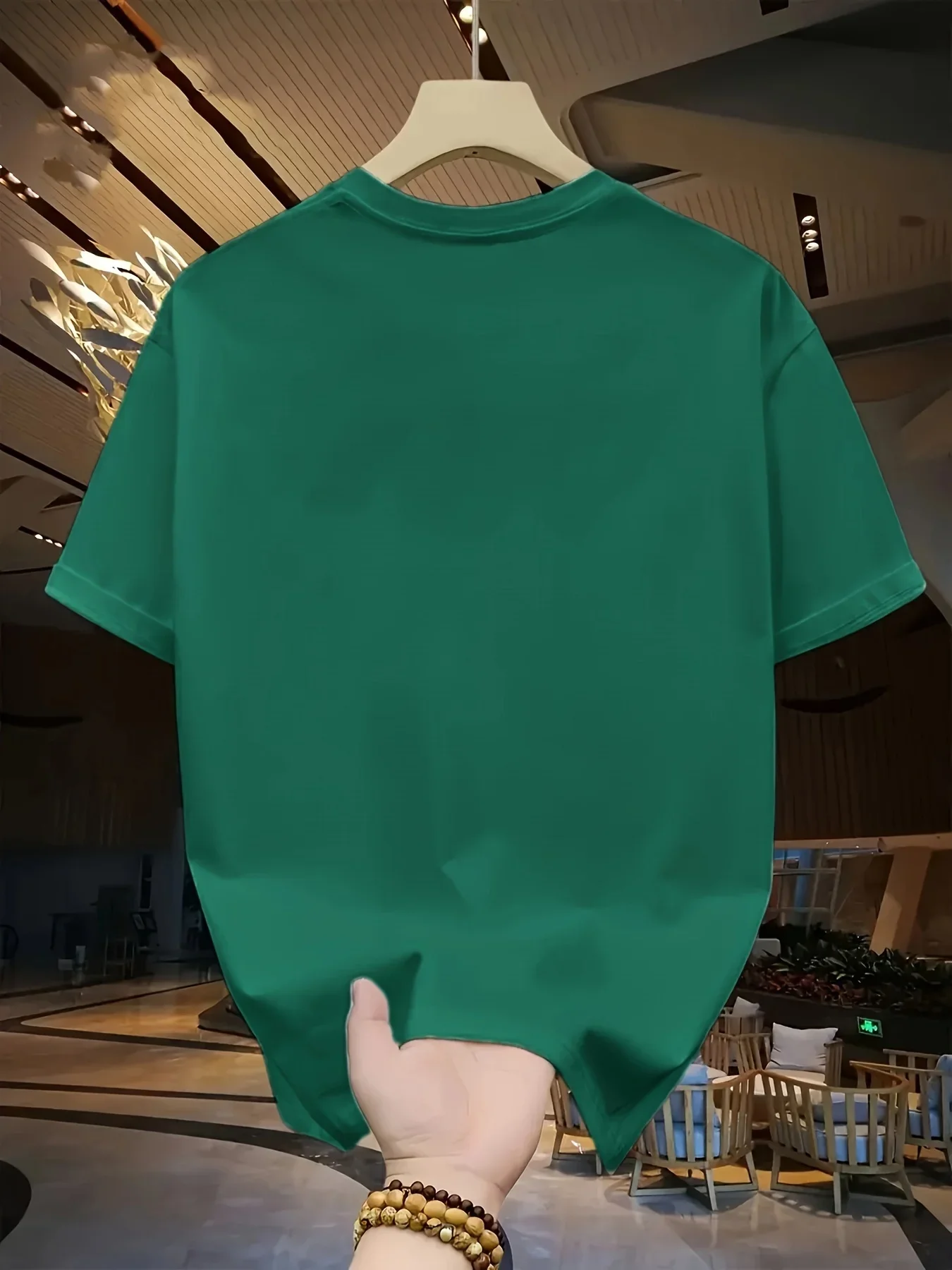 تي شيرت رجالي صيفي 100% من القطن الخالص كاجوال عصري فضفاض بنمط I'm OK مطبوع برقبة دائرية وأكمام قصيرة #6