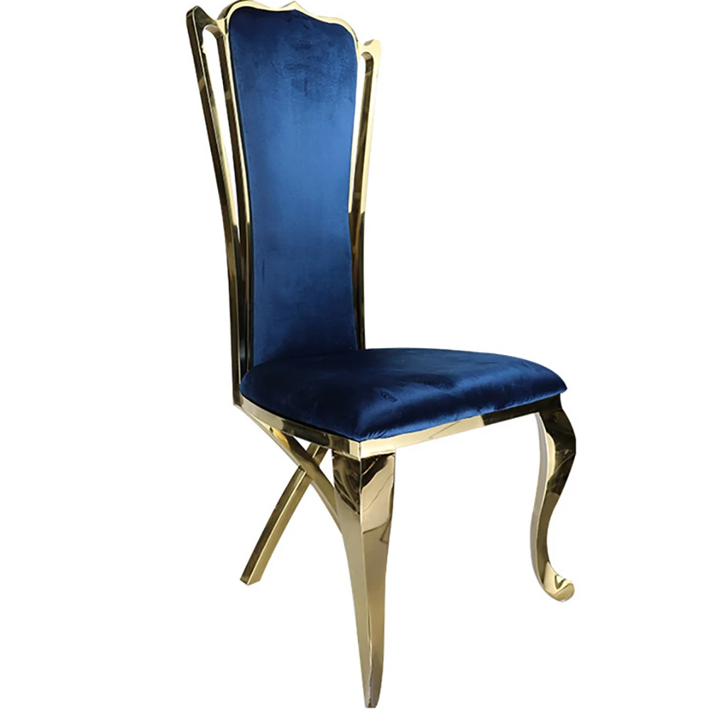 Wholesale Hotel Stainless Steel Leather Gold Wedding Banquet Dining Wedding Chairs Wedding Decoration