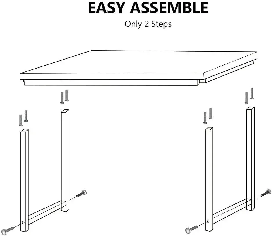 Suprimentos de móveisTribesigns Mesa de computador, grande mesa de escritório Mesa de computador Mesa de estudo para escritório doméstico, nogueira + preto