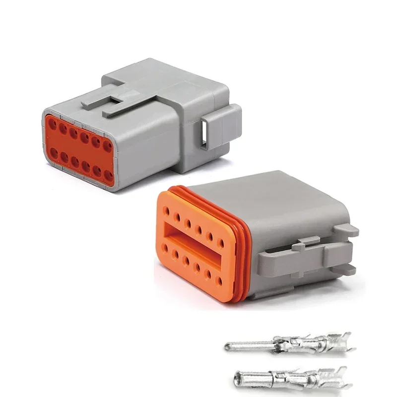 10 Sets Deutsch Type Connector Male Female Waterproof DT Connectors 2-Pin Dt04-2p Dt06-2s 8202612040,Sealable,2 Position