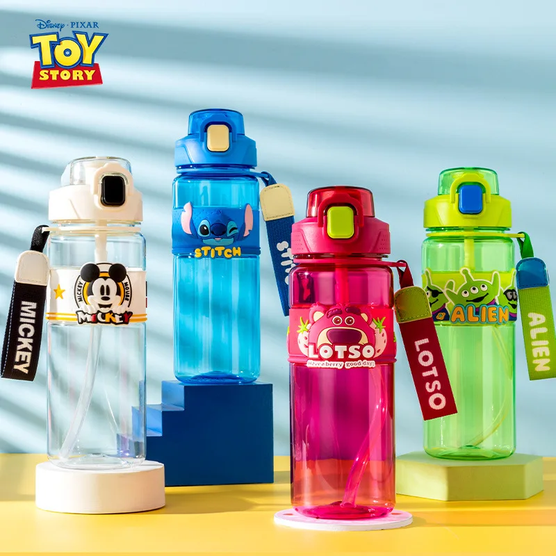 Disney 820ML Kindersportfles Ultralichte BPA-vrije waterbeker Dubbele drinkdop Antisliphandgreep Mouw Jongens Meisjes Waterkoker