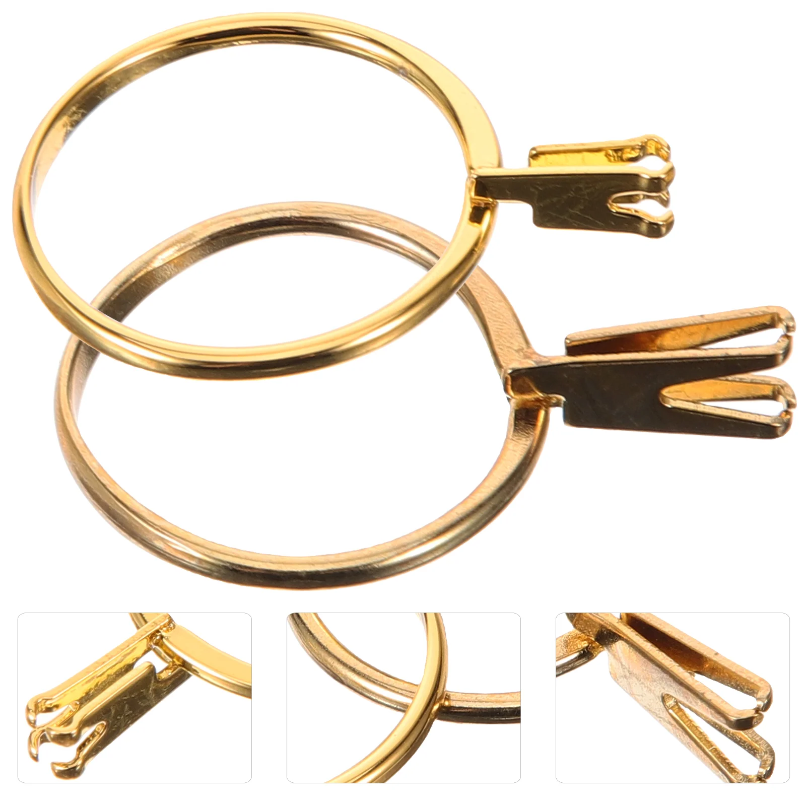 

2Pcs Trying Supply On Tool Metal Finger Base for Jewelry Gemstone Rings Accessories Holding Clamp Short