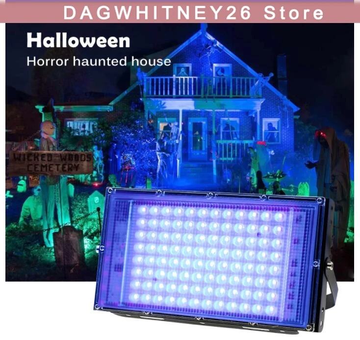 395nm 365nm Led UV Floodlight 220V Ultraviolet Stage Lamp Blacklight Waterproof Disco Party Backlight u
