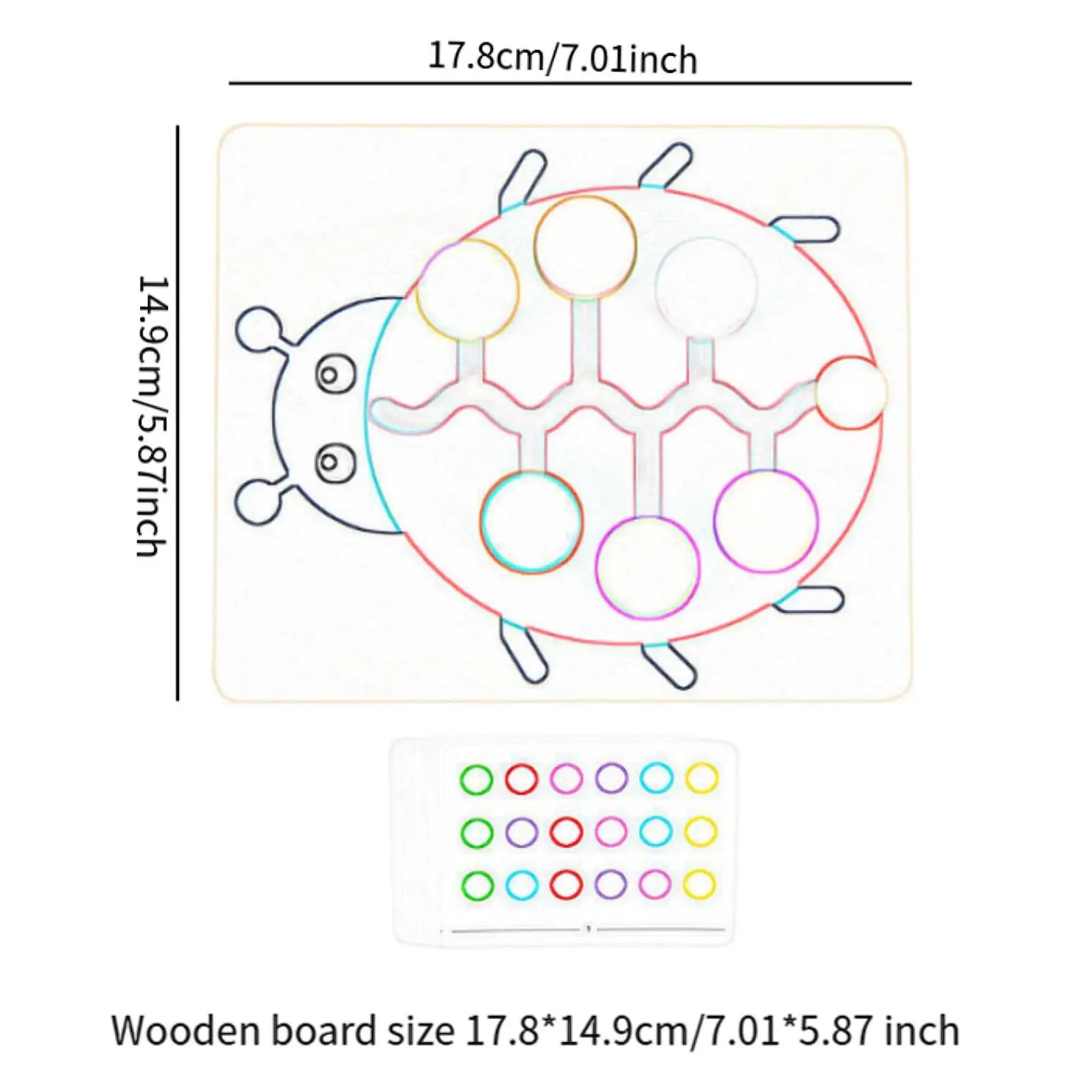 ไม้สีจับคู่สไลด์ปริศนา Montessori ของเล่นเพื่อการศึกษาเด็กเด็ก Ladybug สีตําแหน่งของเล่นเกมกระดานของเล่นท่องเที่ยว