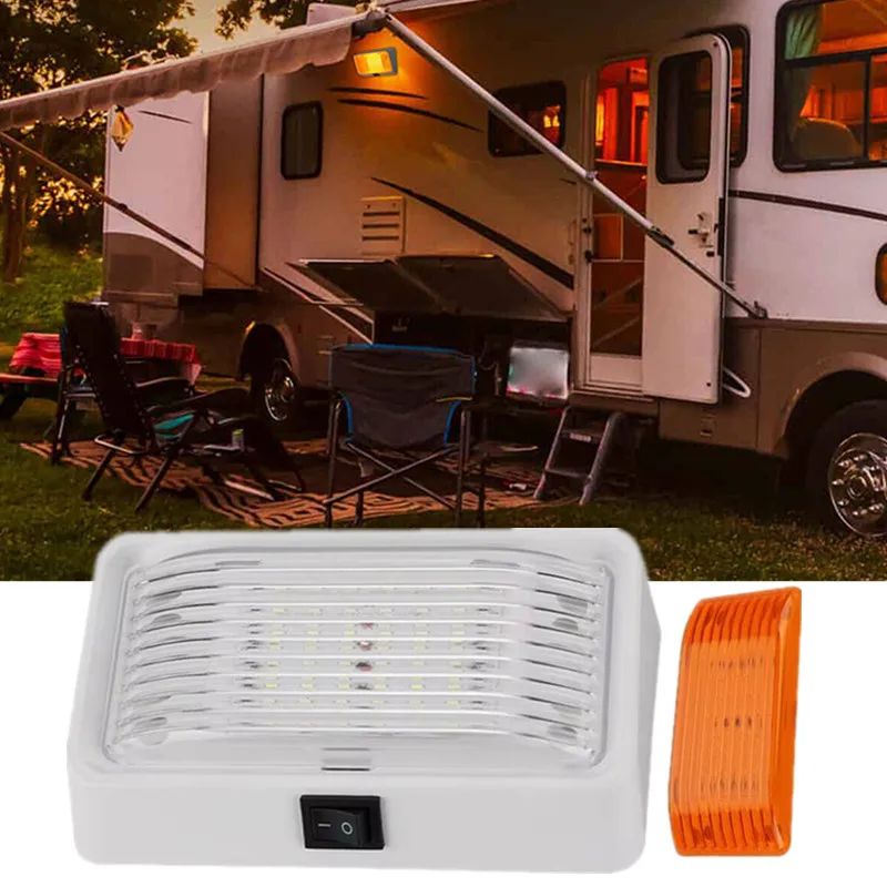 

12V Caravan LED Porch Light Motorhome RV Van Lamp Camper Indoor Ceiling LED Lighting Reading light for Truck Wall Lamps Parts
