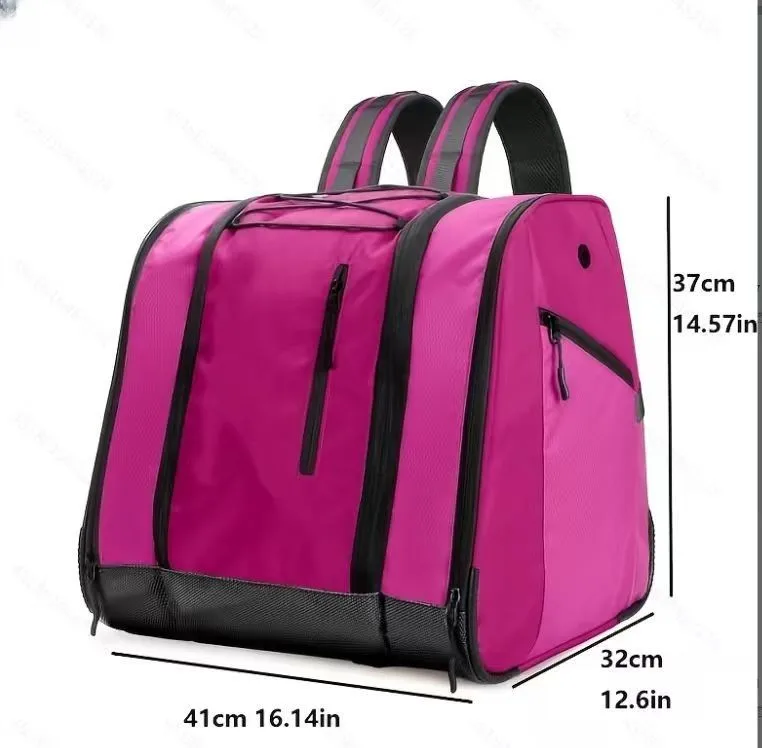 Large Capacity Multi-function Backpack For Ski Boots Roller For Skates Storage Waterproof Compartments Storage Bag Accessories