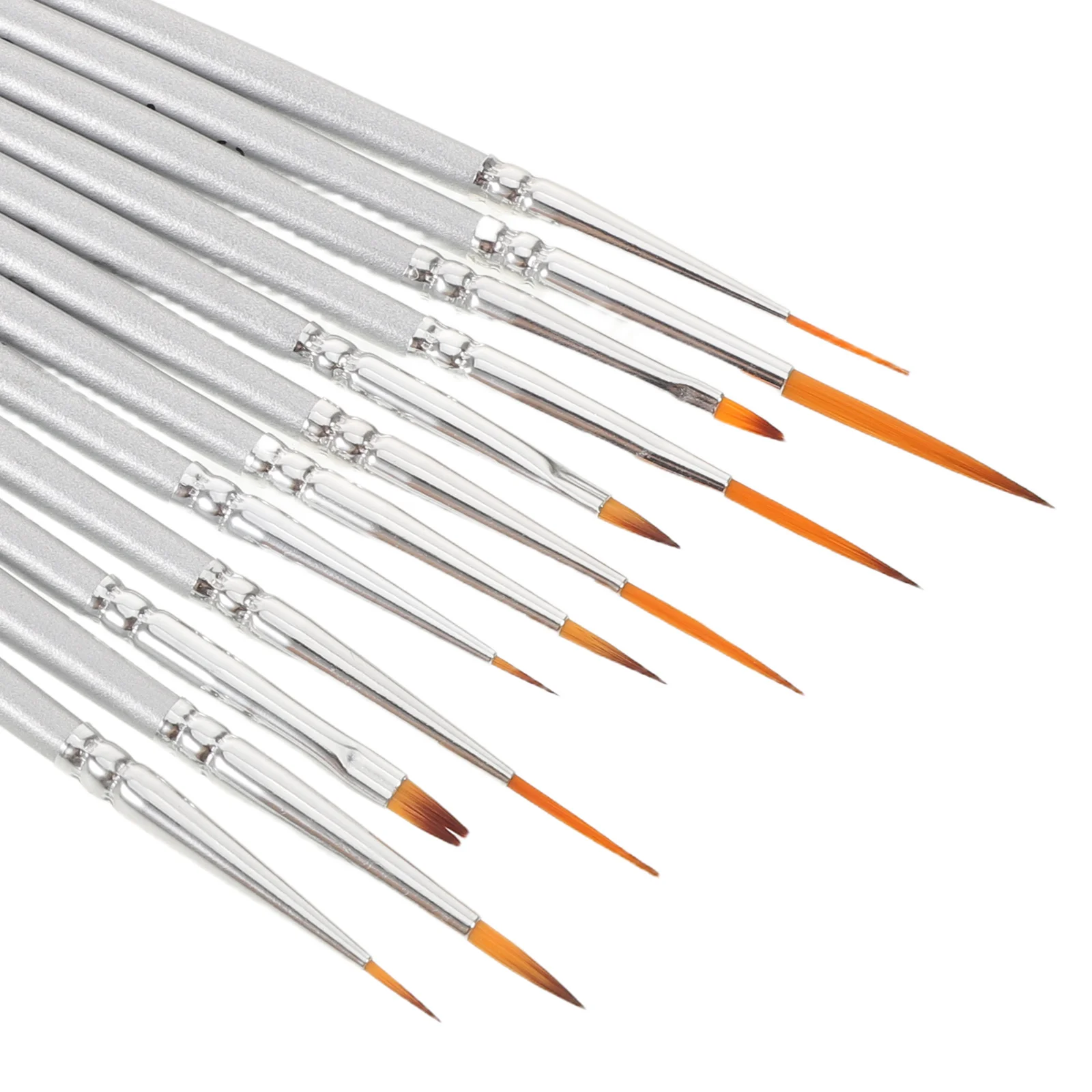 مجموعة فرش بطانة نايلون دقيقة مكونة من 12 قطعة، فرش رسم تفاصيل، ألوان مائية، زيت أكريليك، مستلزمات الرسم الفنانين الصغيرة الاحترافية